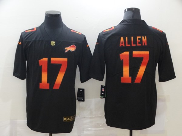 Men's Buffalo Bills #17 Josh Allen 2020 Black Fashion Limited Stitched Jersey